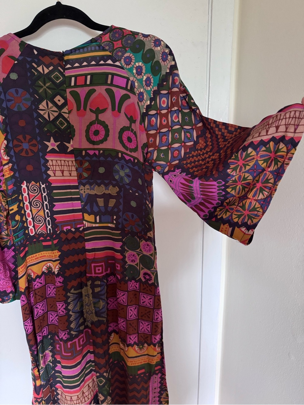 Desigual Multicolor Geometric & Floral Print Dress — Purple, Pink, Green, Orange - Picture 6 of 10